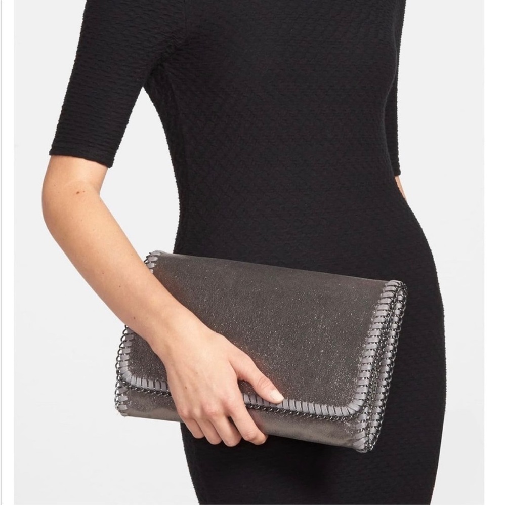Phase 3 Gunmetal clutch with removable strap